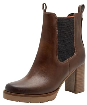 Marco Tozzi Chelsea 2-25805-45 - Stivali moda da donna, Cognac Comb, taglia 38 EU, Cognac Comb, 38 EU