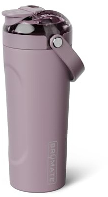 BrüMate Multishaker 750ml Metal Protein Shaker | Insulated Stainless Steel Bottle | 100% Leakproof Magflip Lid | 25oz Gym Shaker with Built-in Agitator | 24hrs Cold Mixing Gym Bottle (Lilac Dusk)