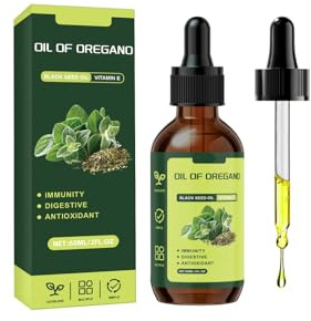 Oreganoolja | med svart fröolja | Immun- och matsmältningsstöd | 60ml/2 Oz,1pcs