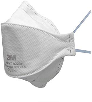 3M 9320 Respirateur anti-poussière pliable, blanc, taille unique