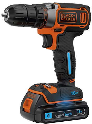 Perceuse-visseuse Black & Decker BDCDC18KST-QW, (18V et 1,5 Ah, 1 vitesse, avec chargeur de 400 mA)