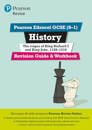 Pearson REVISE Edexcel GCSE History King Richard I and King John Revision Guide and Workbook incl. online revision - for 2026, 2027 exams