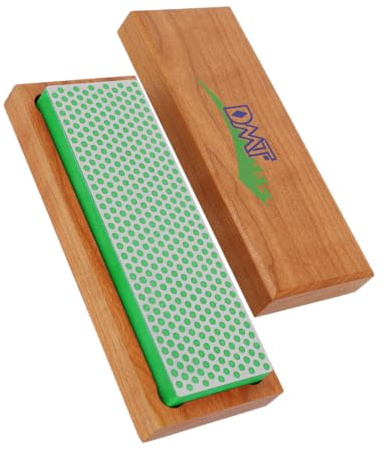 DMT Diamond Whetstone™ Diamant Schleifstein in Holzbox 6 Extrafein, Messerschärfer in Profiqualität, 15cm Wetzstein für Messer und Werkzeuge, Made in USA, W6E