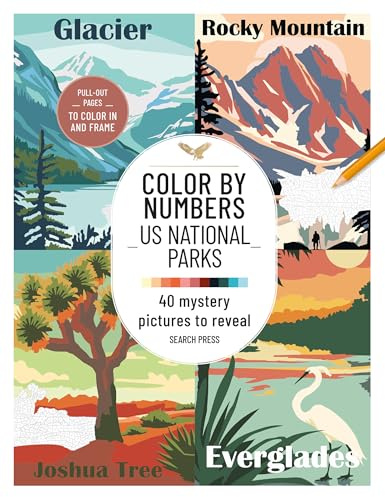 Color by Numbers US National Parks: 40 mystery pictures to reveal