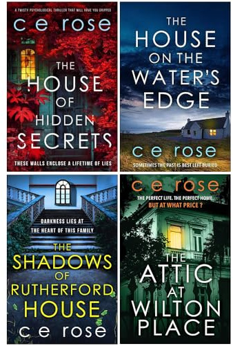 CE Rose Collection 4 Books Set (The House of Hidden Secrets, The House on the Water's Edge, The Shadows of Rutherford House, The Attic at Wilton Place)