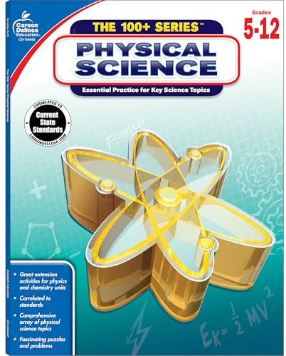 Carson Dellosa | The 100 Series: Physical Science Workbook | Grades 5-12, Science, 128pgs