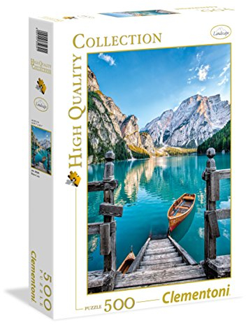 Clementoni 35039 Braies Lake – Puzzle 500 Teile ab 9 Jahren, buntes Erwachsenenpuzzle mit kräftigen Farben, Geschicklichkeitsspiel für die ganze Familie, schöne Geschenkidee