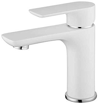 StoneArt Waschtischarmatur Wasserhahn Bad Einhebel-Mischbatterie Badarmatur Waschbecken Badezimmer Saarland 959215 weiß, 14,3cm, matt