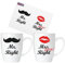 BRUBAKER Mr. Right & Mrs. Always Right Tassen Set - Kaffeetassen für Hochzeitsgeschenk und Geschenk für Paare - 2 Kaffeebecher 300 ml mit Grußkarte und Geschenkpackung
