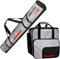 BRUBAKER Kombi Set CarverTec Pro - Skisack und Skischuhtasche für 1 Paar Ski + Stöcke + Schuhe + Helm - Silber Rot - 170 cm