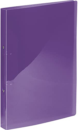 Kangaro Ringbuch Transparant Lila (PP, DIN A4, 2-Ringe 16mm O-Mechanik, Rücken 20mm)