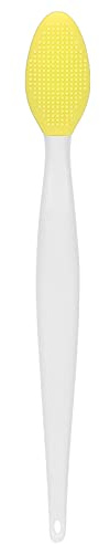 Brosse Nettoyante pour le Nez en Silicone, Brosse à Lèvres Exfoliante en Silicone, Brosse à Lèvres Exfoliante Nettoyante en Profondeur avec Double Face, Brosse Faciale pour le Nettoyage des(jaune)