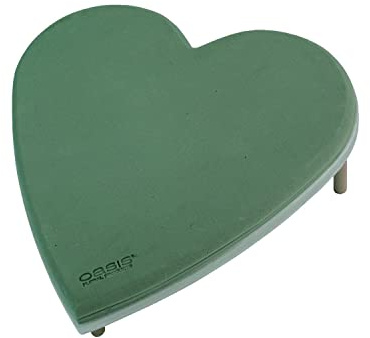 Flowerbox Oasis Steckschaum ECObase Herzen 50cm Steckmasse Steckschwamm - 2 Stück - inkl. Easy-Click-System