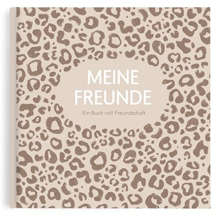 KIND OF HAZEL Libro de amigos para adultos – Álbum de poesía para rellenar para mejor amiga, colega, despedida, cumpleaños, libro de visitas, lista de deseos, libro de recuerdos, diseño de Leo