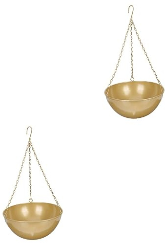 4pcs Hanging Flower Pot Basket Set - Metal Plant Stand with Egyptian Pyramid Design Wall Planters & Lollipop Baskets for Outdoor/Indoor Decor Perfect for Home & Garden