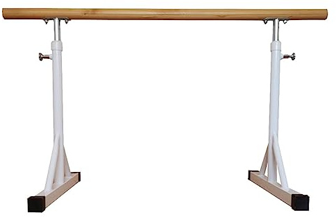 ZGYOZMNG Barre de Ballet autoportante réglable - Barre de Danse Portable en Bois pour Enfants et Adultes - Équipement de Gymnastique Mobile pour l'exercice à Domicile (1 m) (1 m)
