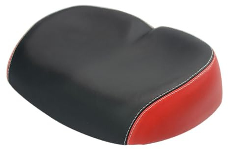 Gogogmee Selle VTT Rembourrée PU Épais Confortable et Respirante pour Vélo de Montagne Coussin Léger et Facile à Installer Adaptée Aux Vélos de Route et Course Noir Rouge