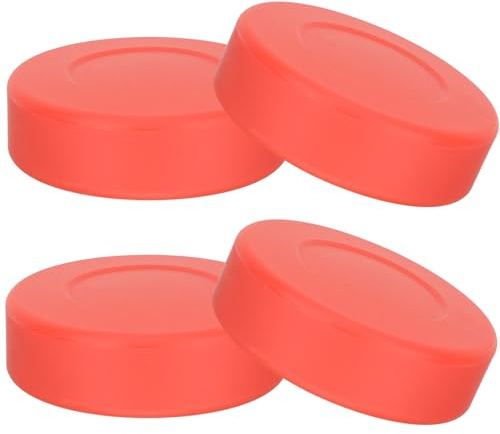 Alipis Disco da Hockey Professionale in Gomma Rossa, Set 4 Pezzi, Durezza Regolabile per Allenamento e Gare di Hockey su Ghiaccio, per Migliorare Precisione e Potenza nei Tiri
