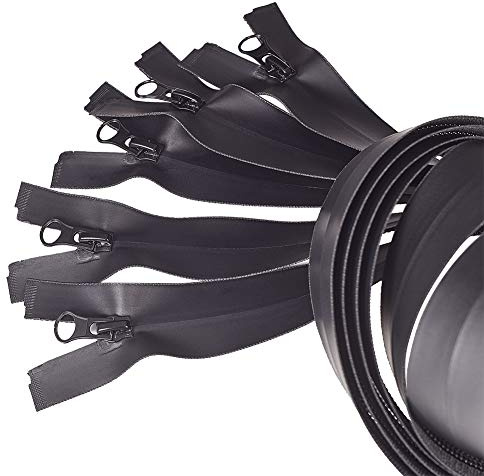 BENECREAT 5 PCS 820mm Cremalleras Impermeables Cremallera de Nylón Invisible para Chaqueta, Carpa, Bolsa de Viaje