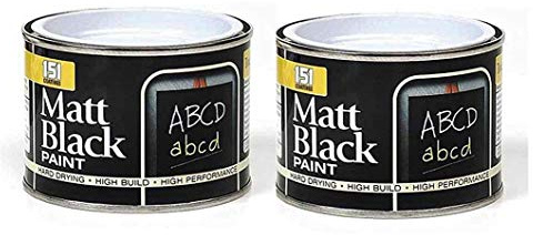 SDMAX 151 Matt Black Paint Black Board School Chalk Wood Metal Concrete School, Versatile Application, Internal And External Use, Suitable For Projects And DIY 180ml Pack Of 2