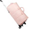 WanderBag: Faltenfreie Reisetasche mit Rollen für Damen - Ideale Handgepäck Duffle Bag in Pastellrosa | Stilvolle und Kleine Reisetasche mit Rollen mit Viel Platz - Perfekt für stilbewusste Reisende