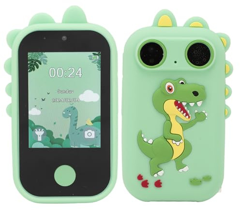 Smart telefon för barn, 2,8 tum IPS pekskärm Smart telefonleksak för barn 1080P 48MP digitalkamera Söt smart telefonleksak för barn med dubbelkamera, musikspelare, spel (Grön)