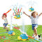 4 in 1 Turtle Water Sprinkler for Kids, Outdoor Toys with Snail Splash, Ring Toss, Baseball Game & Hurdle Play, 360°Roating Spray Summer Fun Backyard Garden Lawn for Toddlers Kids Boys Girls 3-8 Gifts