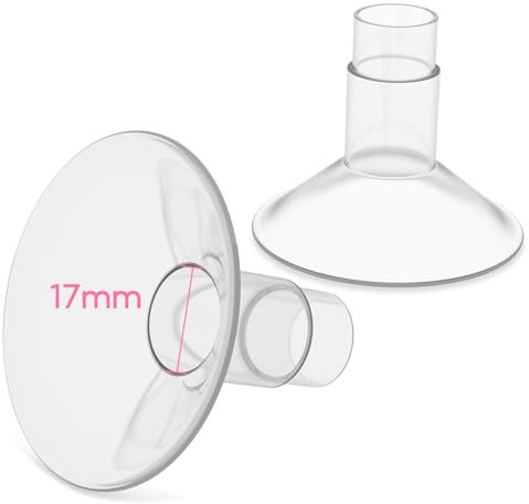 Milchpumpenteile für Medela, 17 mm Medela-Flansch, Zubehör mit Pumpe im Stil, Teile, Freestyle-Flex-Symphony-Teile, Swing-Maxi-Anschluss (2 Packungen)