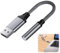 USB to 3.5mm Jack Audio Adapter, External Sound Card Gaming Headset USB Aux TRRS 4-pole Stereo Sound Card with DAC Compatible for PC Laptop Tablet Headphone, Red