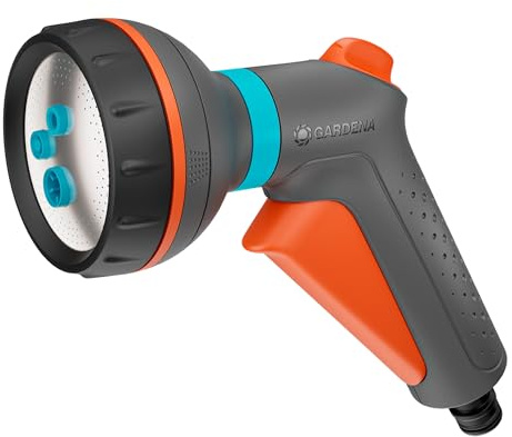 Gardena Classic Multifunctional Sprayer Sprayers & Nozzles: Multi garden hose sprayer, For cleaning and watering, Four versatile spray patterns, Designed to last (18370-20)