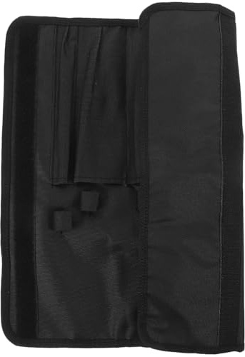 Toyvian Pochette à Couteaux Portable en Tissu Oxford Noir Imperméable, Étui de Rangement Résistant pour Couverts, pour Camping et Pique-niques
