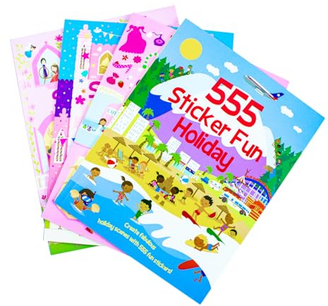 Sticker Dress Up 4 Activity Book Collection Set, My Day Out Fashion Shopping, Holiday, Princess Palace and Wedding: (Over 555 Fun Stickers in Each Book)