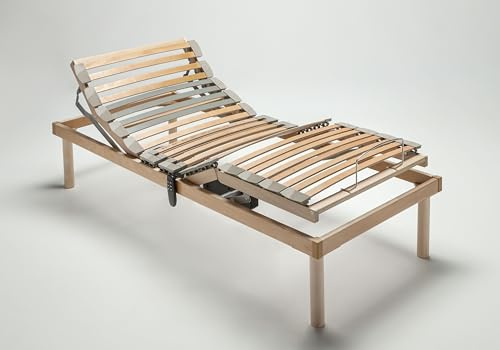 Mentor - Rete Ortopedica a Alzata Elettrica SINGOLA 80x190 Kairy MED Elettrica DISP. MEDICO DETRAIBILE con 2 motori (4 per matrimoniale) indipendenti e Telecomando Wireless Omaggio