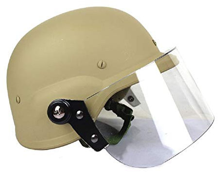 Gocher Casco táctico SWAT M88 USMC Casco Airsoft Shooting CS Classic Protector de Paintball Casco con PC Gafas Protectoras-Tan