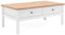 Newfurn Couchtisch Weiß Wildeiche Wohnzimmertisch Vintage Landhaus - 100x40x55 cm (BxHxT) - Landhausstil Sofatisch Tisch - [Eireen.Seven] Wohnzimmer