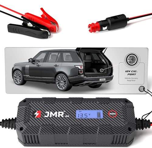 JMR Battery Charger for Land Rover Defender Discovery Range Rover All Models Trickle Charger Conditioner Maintainer (UK Plug, No Lithium Mode)
