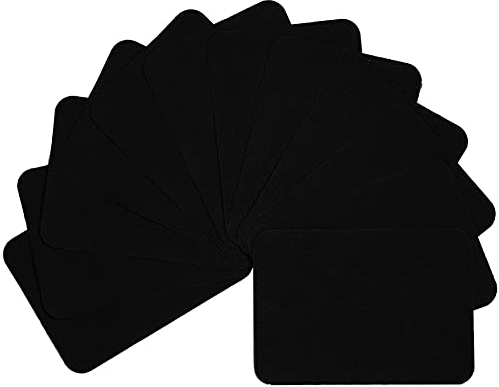AXEN 12PCS Iron on Repair Patches, 100% Cotton Fabirc Mending Patches for Clothing, Pants, Dress, Shirts, Coats, Jeans and More, Black