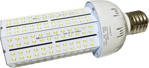 YXHL Ampoule LED 60W e40 ampoule maïs économie d'énergie 6000k pour entrepôt, bureau, atelier, supermarché(7800 LM)