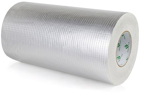 Aluminum Butylband Wasserdichtes Klebeband 30cmx10Mx1.5mm (T) Butyl Dichtungsband Alufolie Selbstklebend Reperaturband zum Abdichten und Befestigen für Lecks,BOMEI PACK
