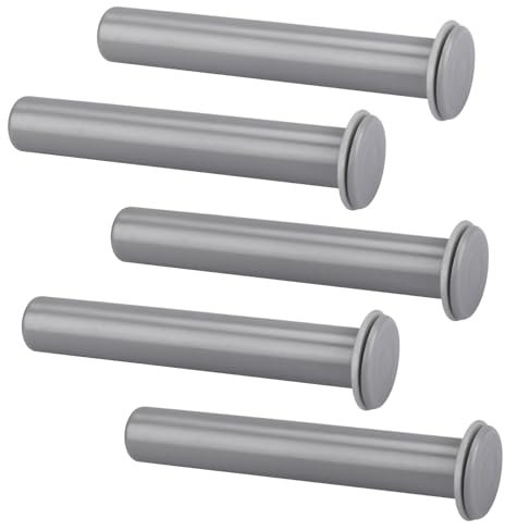 ArrogantF Lot de 5 manchons et capuchons gris pour clôture de piscine, poteaux de clôture de sécurité 178-G5 en maille amovible, peuvent être utilisés avec du béton, des pavés, des terrasses, du sol