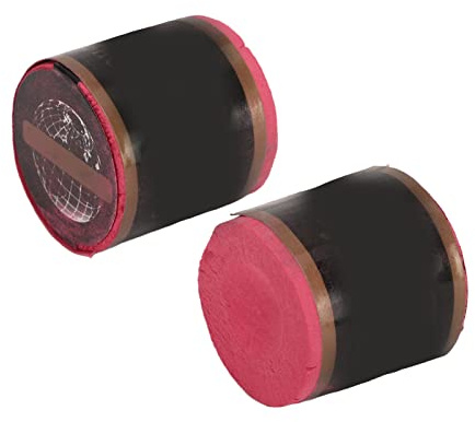 Bamjour Tiza para Taco de Billar, 2 Piezas Cilíndricas de Fuerte Adherencia, Tiza para Taco de Billar, para de de 2,5 X,4 Cm, para Palo de para Aumentar la Fricción Entre el y la Bola (Rosa roja)