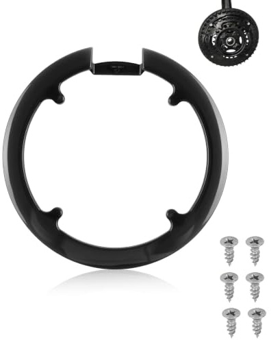DAFNE Couvre-Chaîne de Vélo en Plastique, Protege Chaine Velo, Protège Chaîne Résistant pour Pédalier, Garde Chaîne de Vélo avec Trous pour Vélo à 42 Dents, Couvercle de Pignon de Vélo, Noir