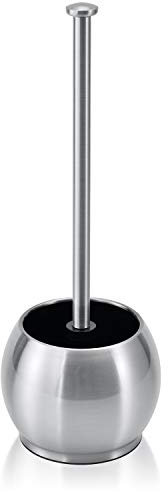 ToiletTree Products Stainless Steel Plunger - Heavy Duty Toilet Bowl Plunger with Holder for Bathroom Essentials and House Cleaning Tools - Stainless Steel, 6.5” x 6.5” x 18.5”