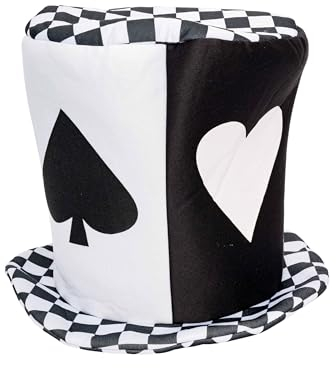 Zylinder hoch Spielkarte schwarz/weiß