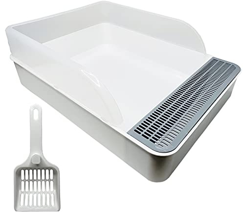 Tfwadmx Large Rabbit Litter Box Toilet Rectangle Potty Trainer Corner Litter Bedding Box Pet Pan for Adult Hamster Bunny Guinea Pig Galesaur Chinchilla Other Animals