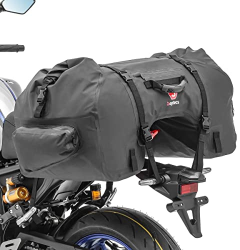 Bagtecs - wasserdichte Motorrad Hecktasche Gepäck-Tasche Motorradgepäck kompatibel mit sozius hinten schwarz