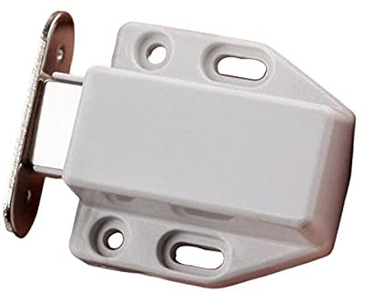 BULINO Chiusura Magnetica, 2 Pezzi Chiusura Magnetica Push to Open Chiusure magnetiche Cattura Rilascio tattile a Pressione for Ante Cassetti Armadi Armadi, Piccole, Nero (Color : White)