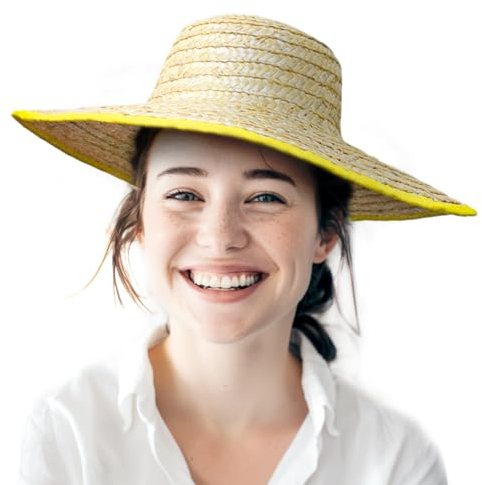 EMSECKO Classic Traveller Strohhut für Damen und Herren Der Strohhut Wird zu 100% aus Strohhalmen hergestellt Sonnencreme ohne Hitzestau Panamahut