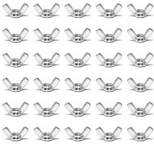 Leliafleury 30Pcs Butterfly Wing Nut M3 Stainless Steel Wing Nuts Hand Twist Tighten Fasteners for DIY Tools Machinery Electronic Equipment