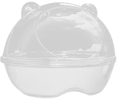 JOYIAL Hamster Bad, Hamster Badewanne Box, Sandbadbehälter, Hamstertoilette und Sandkasten, Kleintierspielzeug, Sandbadebox für Hamsterkäfig-Zubehör, SandBad Spielzeug (11 x 11 x 8.8cm)